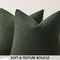 Set of 2 Christmas Dark Green Throw Pillow Covers 18x18 Inch Decorative Couch Pillow Covers Textured Boucle Accent Solid Pillow Cases Soft for Cushion Chair Sofa Bedroom Livingroom Home Decor